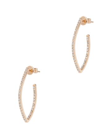 Ela Rae Jewelry Ela Rae Diamond V Earrings Gold 1size