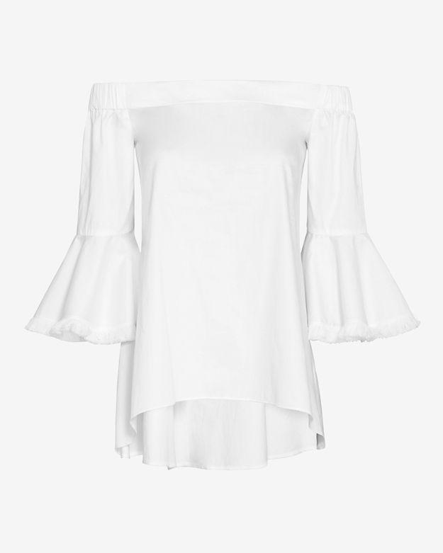 Nicholas Exclusive Off The Shoulder Frayed Detail Blouse