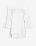 Nicholas Exclusive Off The Shoulder Frayed Detail Blouse