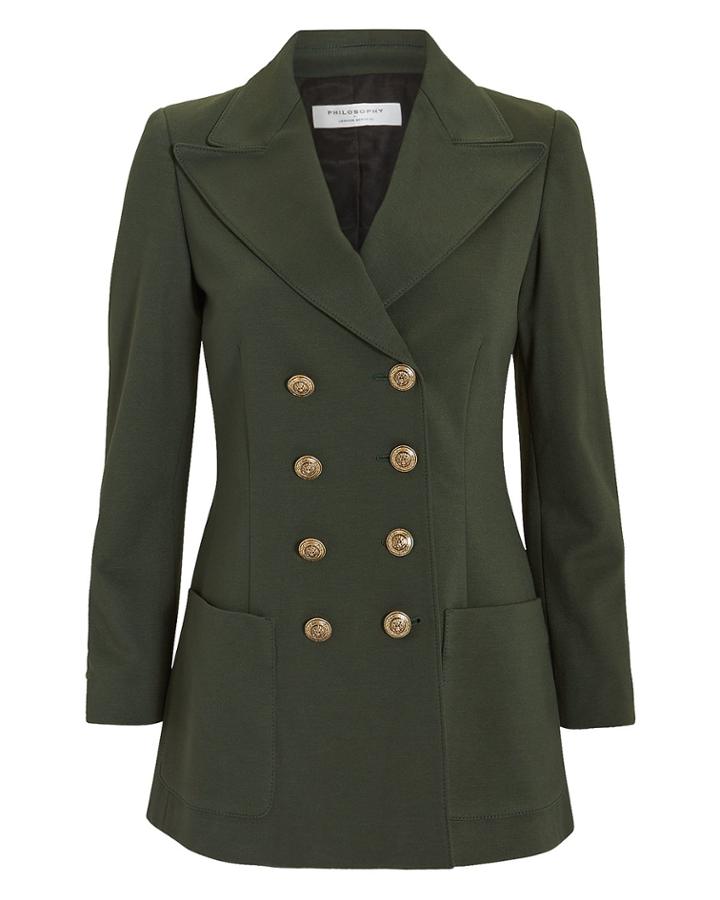 Philosophy Di L.serafini Philosophy Di Lorenzo Serafini Kate Twill Blazer Green 40