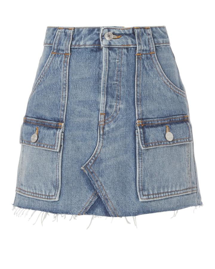 Re/done The Cargo Mini Skirt Denim 26