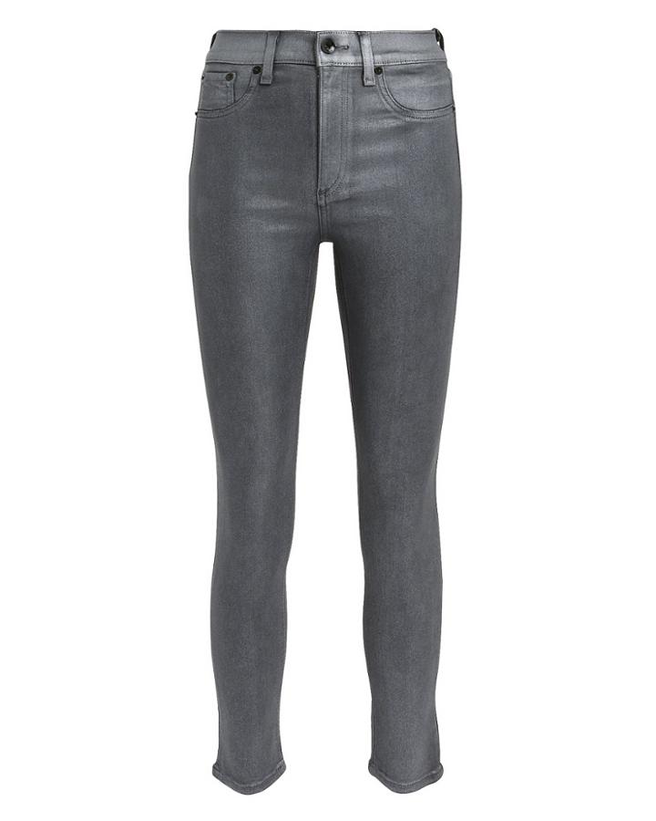 Rag And Bone Rag & Bone/jean High-rise Skinny Silver Jeans Silver 29