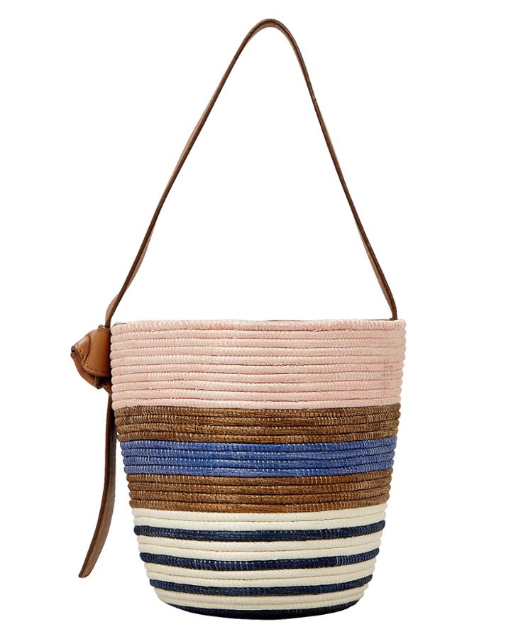 Cesta Breton Striped Bucket Bag Straw/stripe 1size