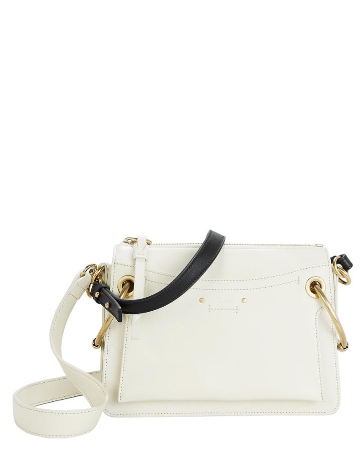 Chloe Chlo Roy Double Strap Crossbody Bag White 1size