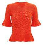 See By Chlo Mixed Weave Red Sweater Red M