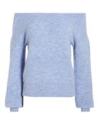 Exclusive For Intermix Intermix Sabina Off Shoulder Sweater Light Blue P