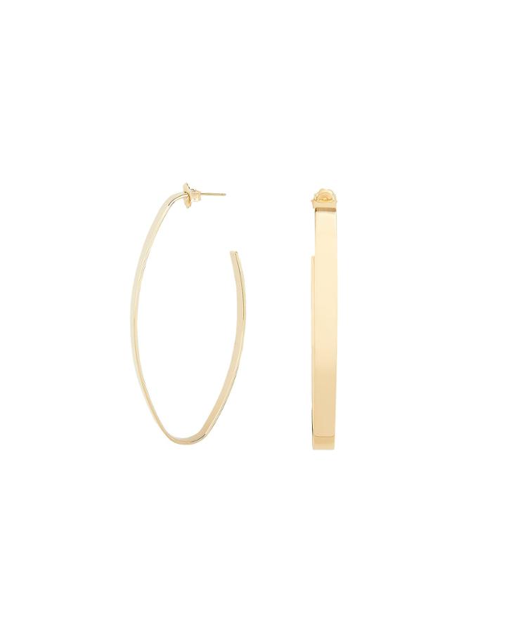 Jennifer Zeuner Maya Hoop Earrings Gold 1size