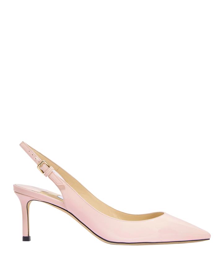 Jimmy Choo Erin Patent Leather Kitten Heels Blush 36