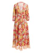 Rhode Resort Lena Robe Dress Red Botanical M