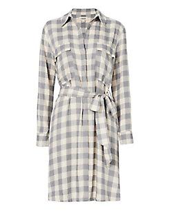 L'agence Stephanie Gingham Shirtdress