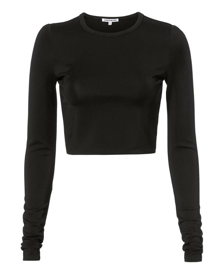 Elizabeth And James Desmond Black Cropped Top Black S
