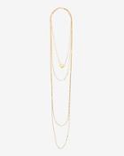 Jennifer Zeuner Diamond Detail Four Layer Chain Necklace