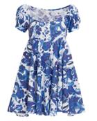 Caroline Constas Dina Mini Dress Blue/white L