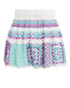 My Beachy Side Camelia Crochet Mini Skirt Purple/white/blue 1size