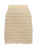 Missoni Gold Tiered Knit Mini Skirt Gold 38