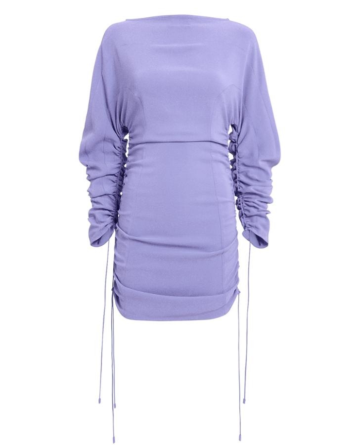 Thierry Mugler Mugler Ruched Mini Dress Periwinkle 36