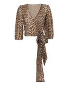 Ganni Tilden Mesh Wrap Top Multi 36