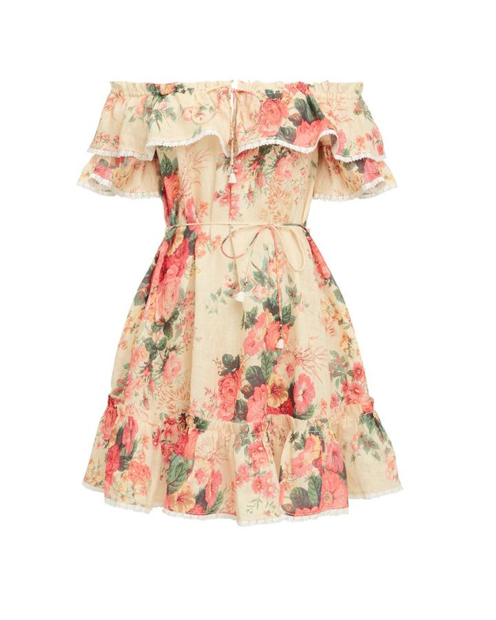 Zimmermann Laelia Mini Dress Multi Zero