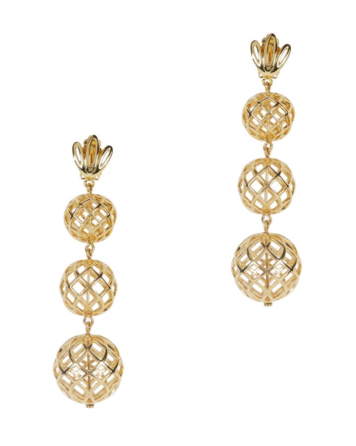 Lele Sadoughi Tiered Pineapple Earrings