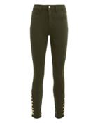 L'agence Margot Piper Army High-rise Ankle Skinny Jeans Green 28