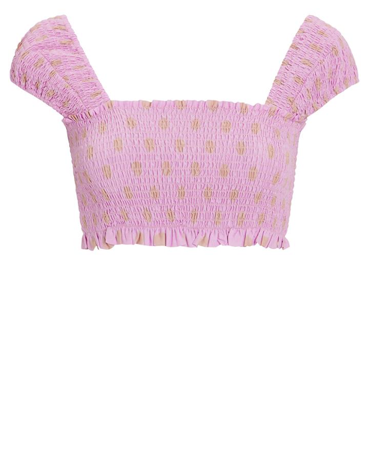 Nicholas Polka Dot Crop Top Lilac 4