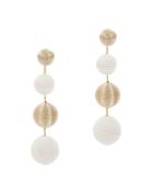 Suzanna Dai White And Gold Gumball Drop Earrings White 1size