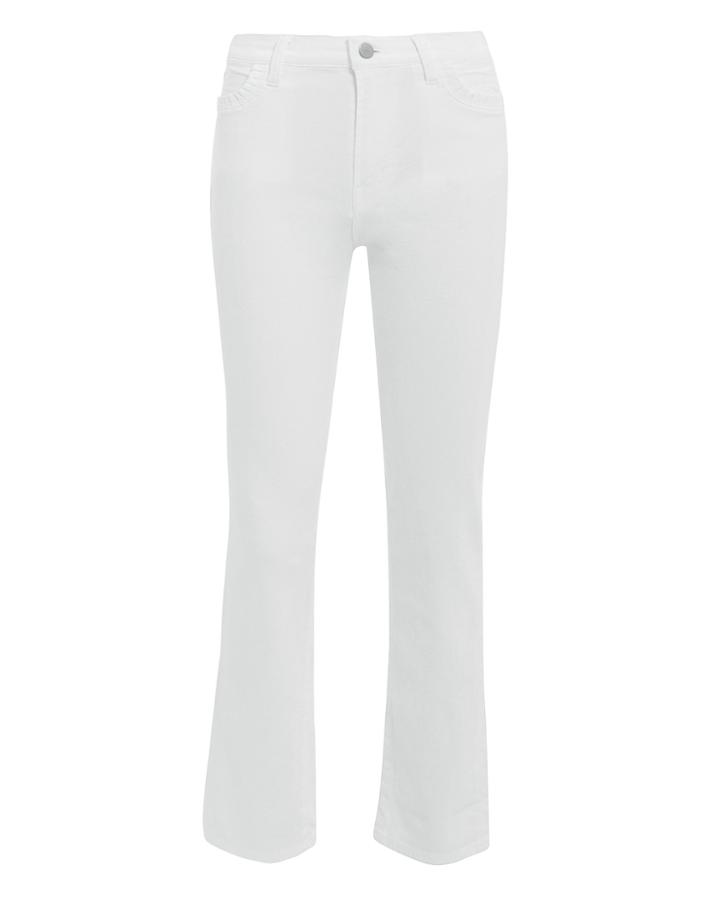 J Brand Ruby Cropped Cigarette Jeans White 29