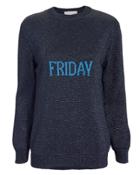 Alberta Ferretti Friday Lurex Oversized Sweater Grey 40