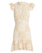 Saylor Kelly Lace Mini Dress Beige P