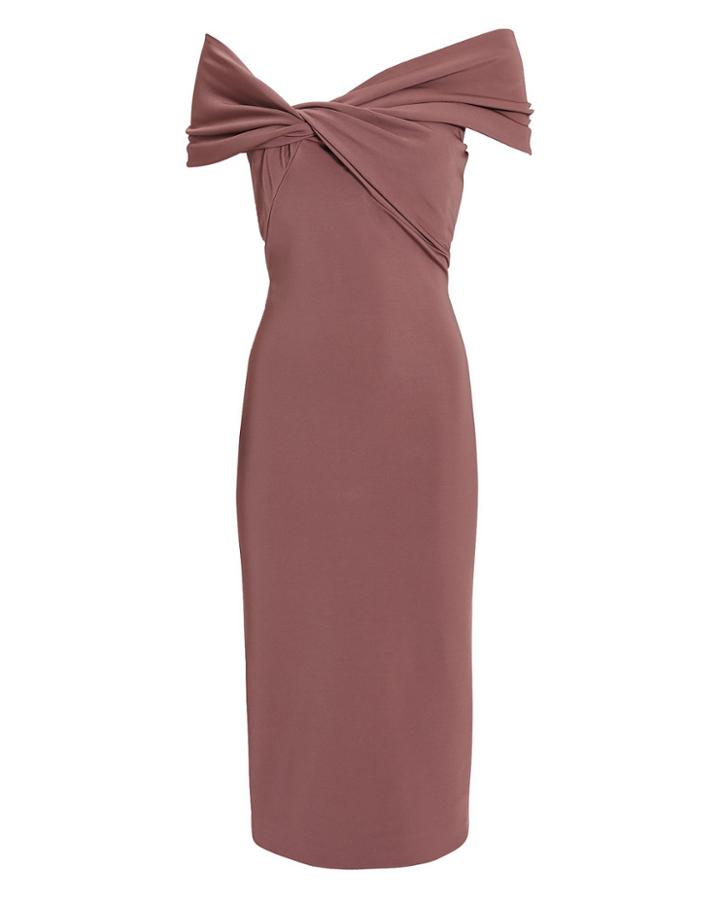Cushnie Et Ochs Twist Top Pencil Dress Blush Zero