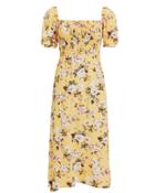 Faithfull The Brand Majorelle Floral Smocked Dress Yellow/floral P