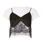 &quot;michelle Mason Lace Camisole Layered Tee&quot;