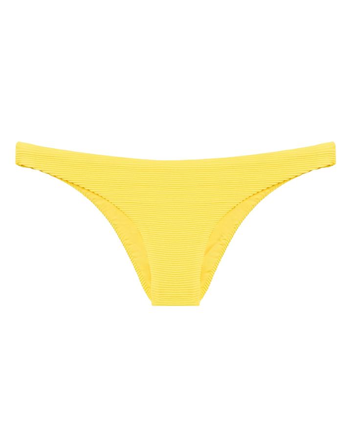 Inc Swim Ribbed Yellow Bikini Bottom Yellow S