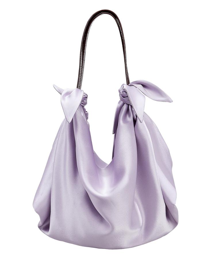 Nanushka Inda Satin Tote Light Purple 1size