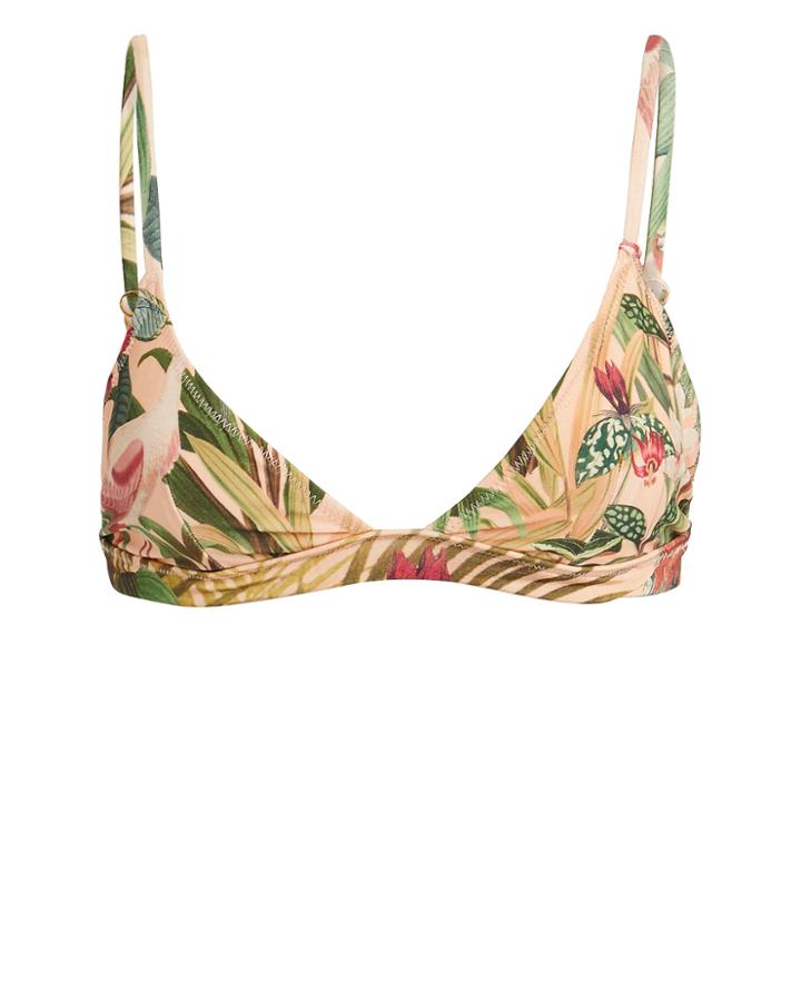 Patbo Paradise Triangle Bikini Top Blush/green P