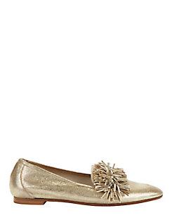 Aquazzura Wild Metallic Fringe Loafers
