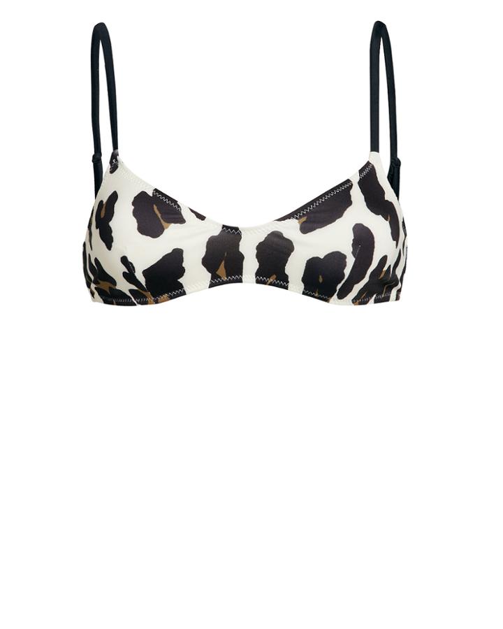 Solid & Striped Rachel Leopard Bikini Top Leopard P