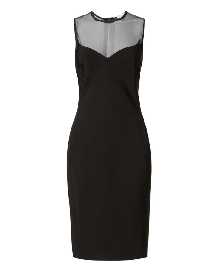 Thierry Mugler Mugler Mesh Bodycon Midi Dress Black 36