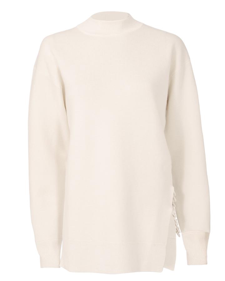 Carven Femme Carven Side Link Sweater White S