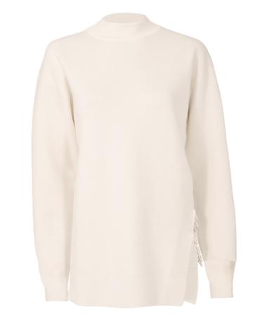 Carven Femme Carven Side Link Sweater White S