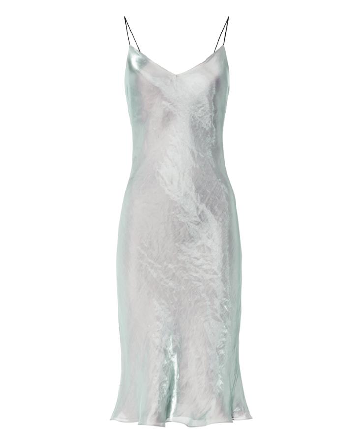 Rag And Bone Rag & Bone Astrid Irridescent Slip Dress Blue-lt Zero