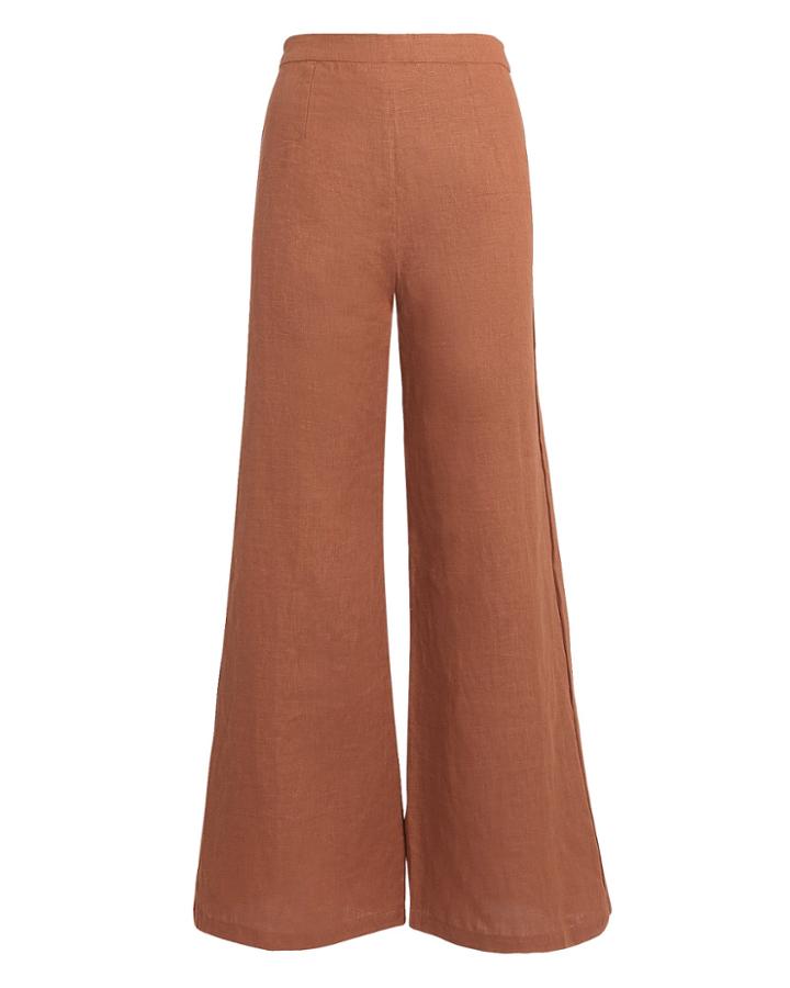 Faithfull The Brand Scelsi Linen Trousers Burnt Orange P