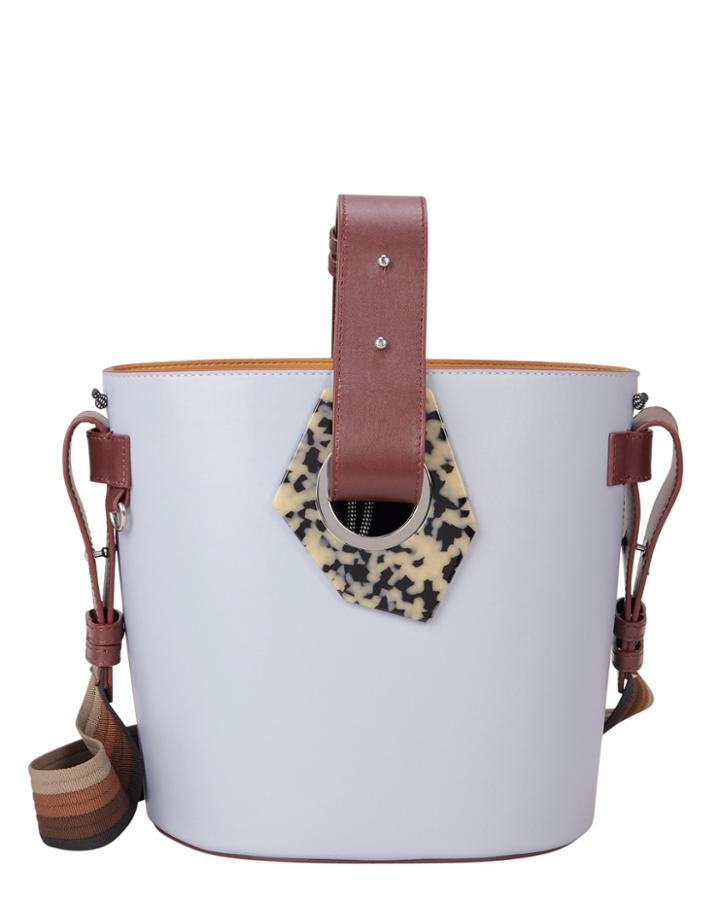 Ganni Cylinder Bucket Bag Blue 1size
