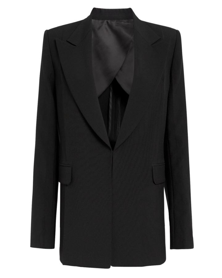 Helmut Lang Peak Lapel Oversized Blazer Black 6
