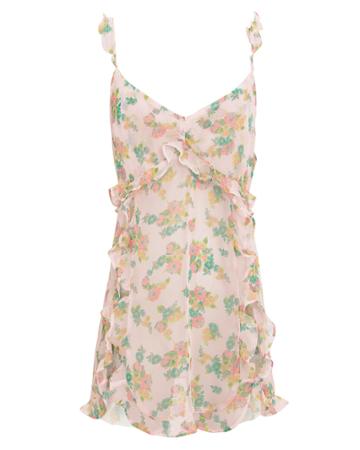 For Love & Lemons Eden Nightgown Blush/floral M