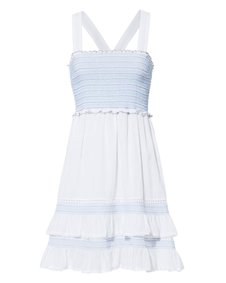 Kisuii Ariel Smocked Dress White S