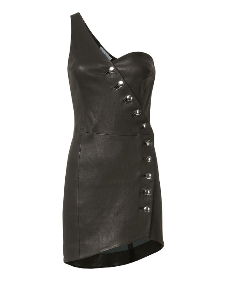 Iro Clemay Leather Dress Black 34