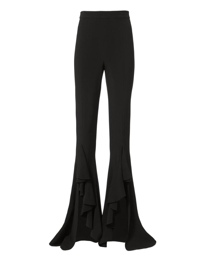 Cushnie Et Ochs Ula High Waist Ruffle Pants Black 2