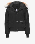 Canada Goose Chilliwack Fur Trim Hooded Bomber Jacket: Black