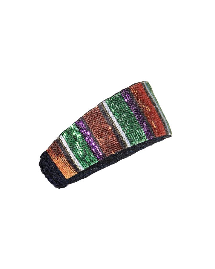 Missoni Vertical Striped Sequin Headband Multi 1size